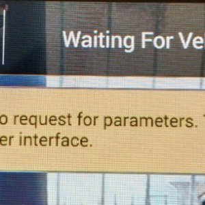Vehicle 1 did not respond to request for parameters . This will cause DataPilot to be unable to display its full user interface