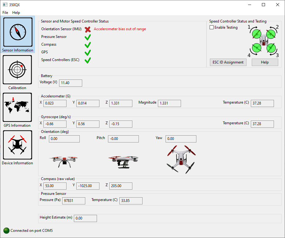 Typhoon h 2024 accelerometer calibration